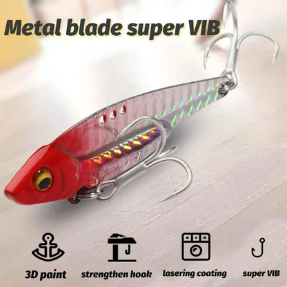 VIB 7g 10g 16g 20g Metal Jig Bait Spinner Sinking Blade Spinning Vibetion Hook Ration Pesca Sea Tackle Spinnerbait Fishing Lure