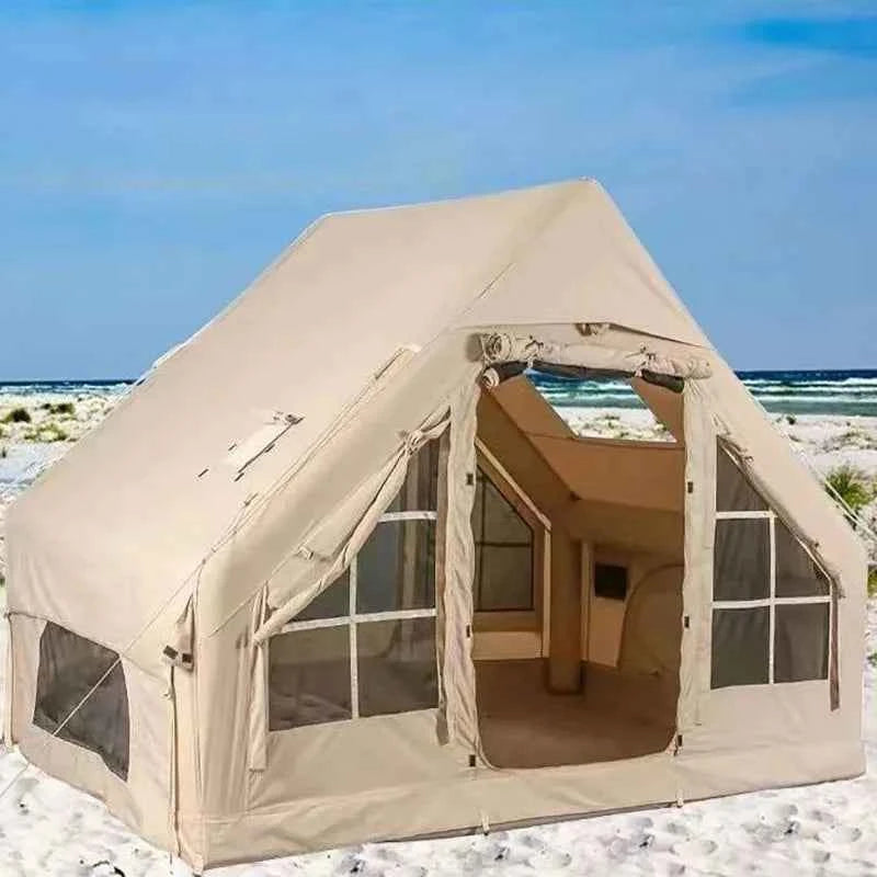 Inflatable Air Column Tent – Quick Setup | Double Door | Skylight | Mosquito Screen | Rainproof &amp; UV Protection