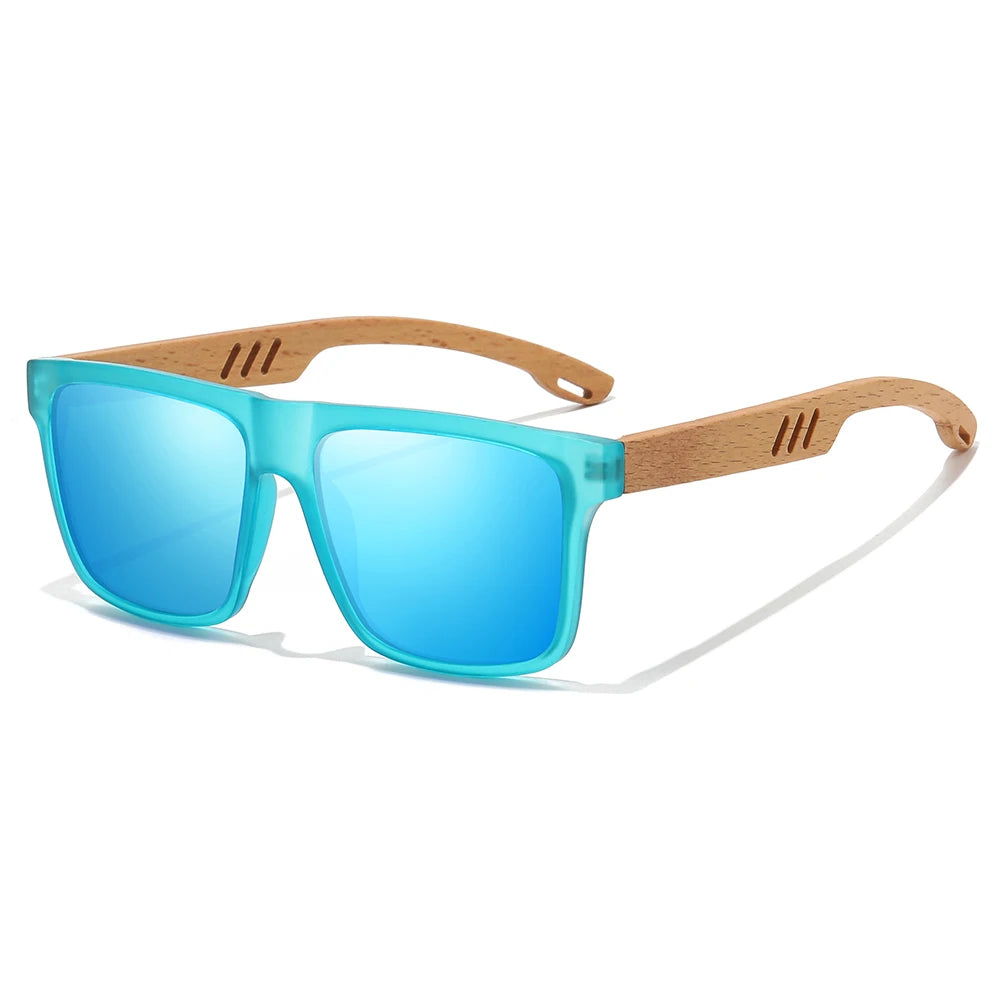 Wood Grain Polarized Pilot Sunglasses UV400 – Men&
