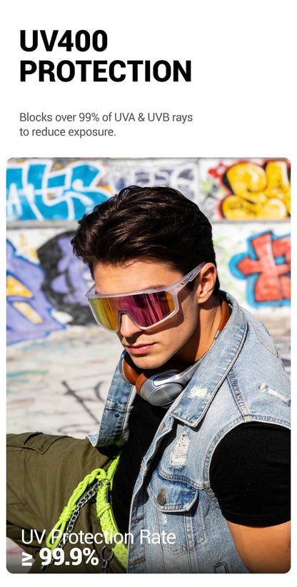 SCVCN Hiking Eyewear Photochromic Bike Cycling Sunglasses Men Outdoor Sports MTB UV400 Goggles Women Running Windproof Glasses