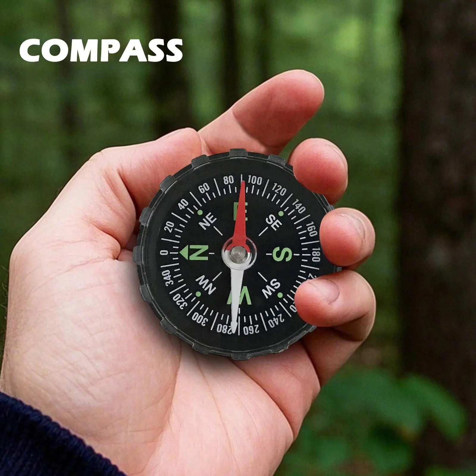 Waterproof Hiking Compass – Multifunctional Sighting Navigation for Survival, Mountaineering &amp; Boating