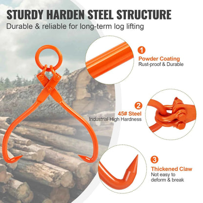 SucceBuy Log Skidding &amp; Lifting Tongs – Heavy-Duty 