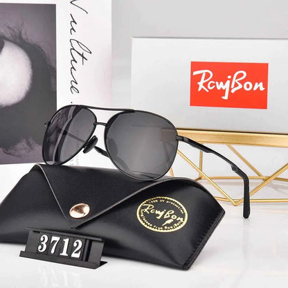 Fashion Brand Alloy Aviators Frame Sunglasses UV400 Polarized Eyewear For Men Women Driving Travel Glasses