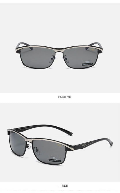 Audi Polarized Sunglasses – Men’s UV400 TAC Lens Anti-Glare Rectangle Frame for Driving, Cycling &amp; Travel