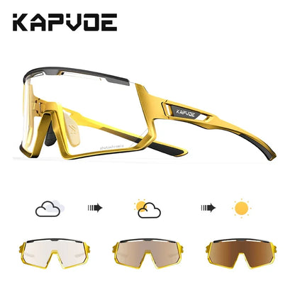 Kapvoe Photochromic Sunglasses for Men Cycling Glasses UV400 Sports Outdoor MTB Baseball Eyewear Women Sunglasses Cycling