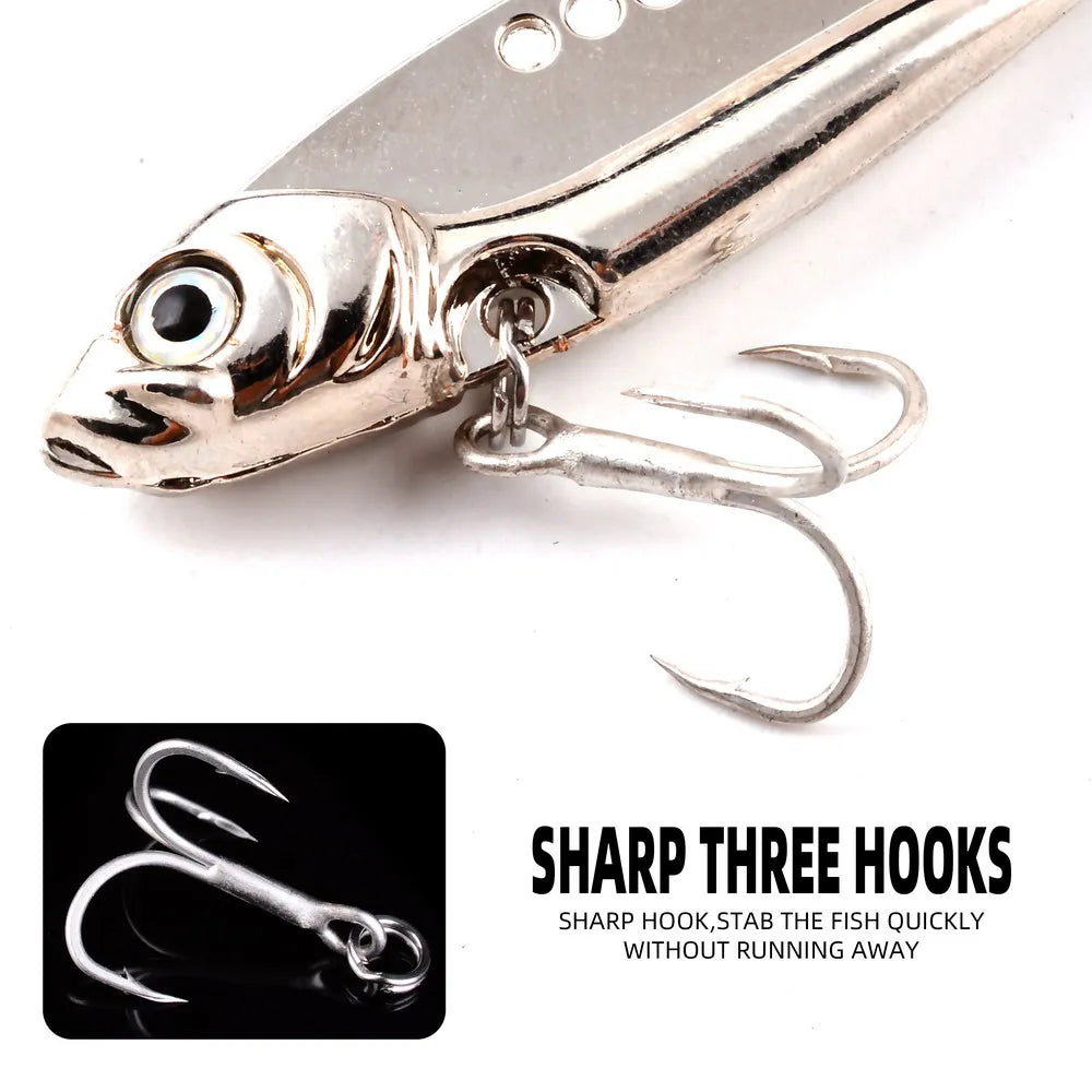 18-Piece Metal VIB Fishing Lure Kit – 5g–30g Sinking Blade Spinner | 3D Eyes | Bass, Pike &amp; Perch | All Waters