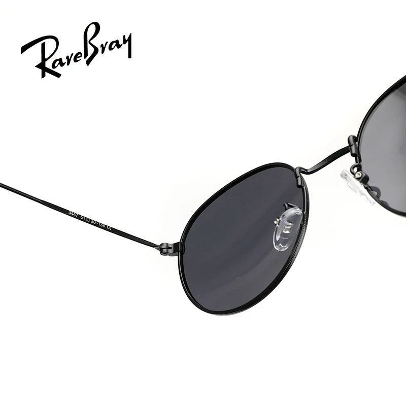 Retro Round Polarized Sunglasses – Unisex Ultra-Light Metal Frame UV400 Classic Circular Shades