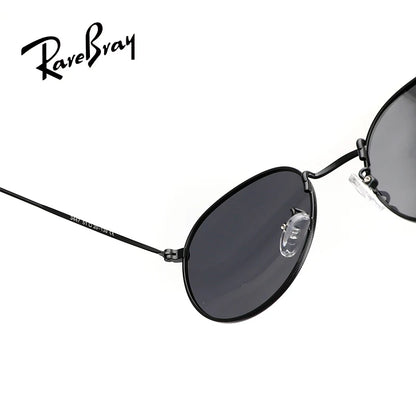 Retro Round Polarized Sunglasses – Unisex Ultra-Light Metal Frame UV400 Classic Circular Shades