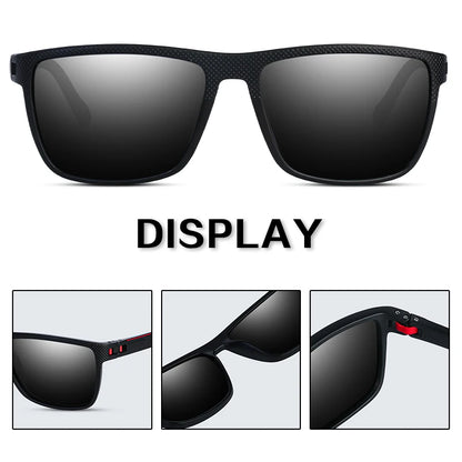 Polarized UV400 Square Matte Frame Sunglasses – Unisex Outdoor Eyewear