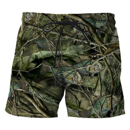Camouflage Leaf 3D Print Sport Quick-dry Breathable Men Women Pant Outdoor Street Casual Fashion Loose Run Fitness Shorts Summer