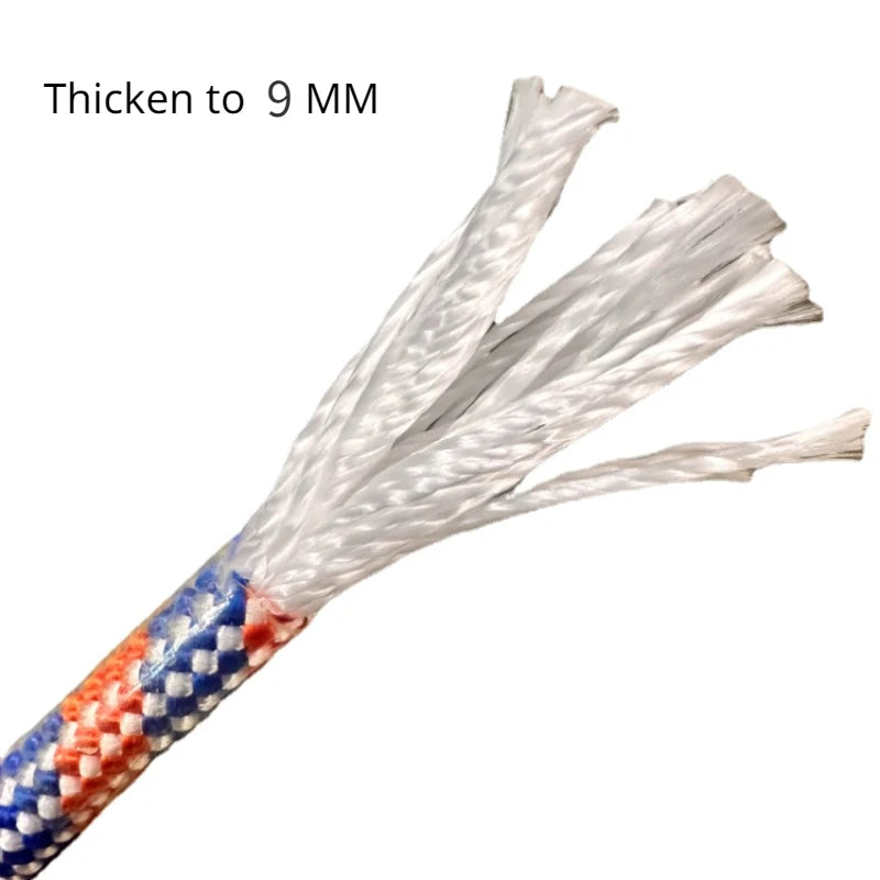 Desert Fox 9MM Nylon Safety Rope – 700kg Load, 16-Strand, 20M / 30M / 40M, Blue or Orange