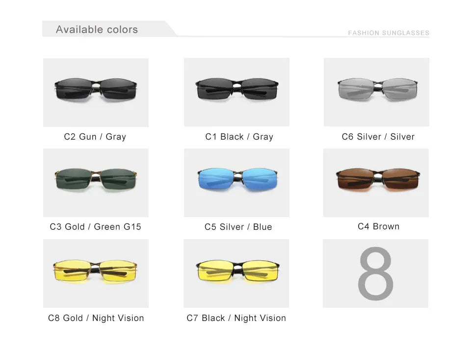 KINGSEVEN Fashion Alloy Frame Sunglasses – UV400 Polarized Rectangle