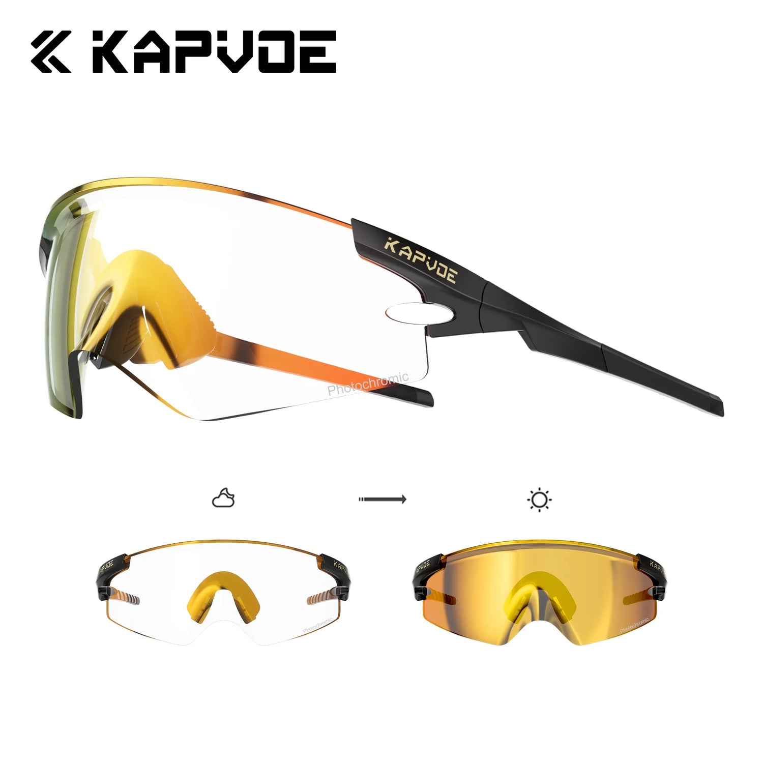 Kapvoe Man Cycling Glasses Sports Sunglasses Road Bike Mountain Bicycle Cycle Glasses Riding Goggle Sports Eyewear for Women 2026