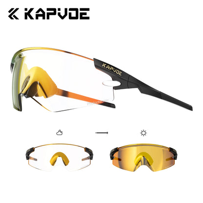 Kapvoe Man Cycling Glasses Sports Sunglasses Road Bike Mountain Bicycle Cycle Glasses Riding Goggle Sports Eyewear for Women 2026