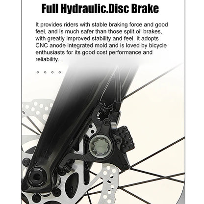 Cheap Mechanical Shifting Carbon Road Disc Bike 700*28C RS-24S Hydraulic Brake Racing Bicycle With Carbon 3K Handlebar For Sale