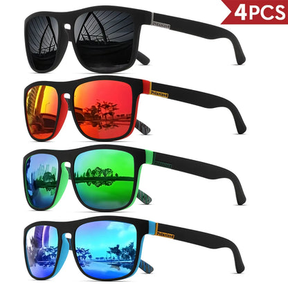 Polarized Square Sports Sunglasses UV400 – Driving, Fishing &amp; Cycling (1, 2, 3 or 4 Pack)