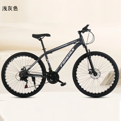 Adult wholesale mountain bikes, 24-inch and 26-inch, shock-absorbing, 21-speed off-road bikes, and college student bicycles