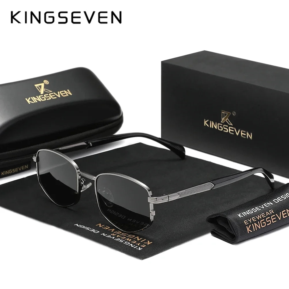KINGSEVEN 9019 Small Oval Sunglasses – Alloy Frame, UV400, Unisex