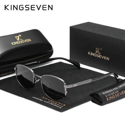 KINGSEVEN 9019 Small Oval Sunglasses – Alloy Frame, UV400, Unisex
