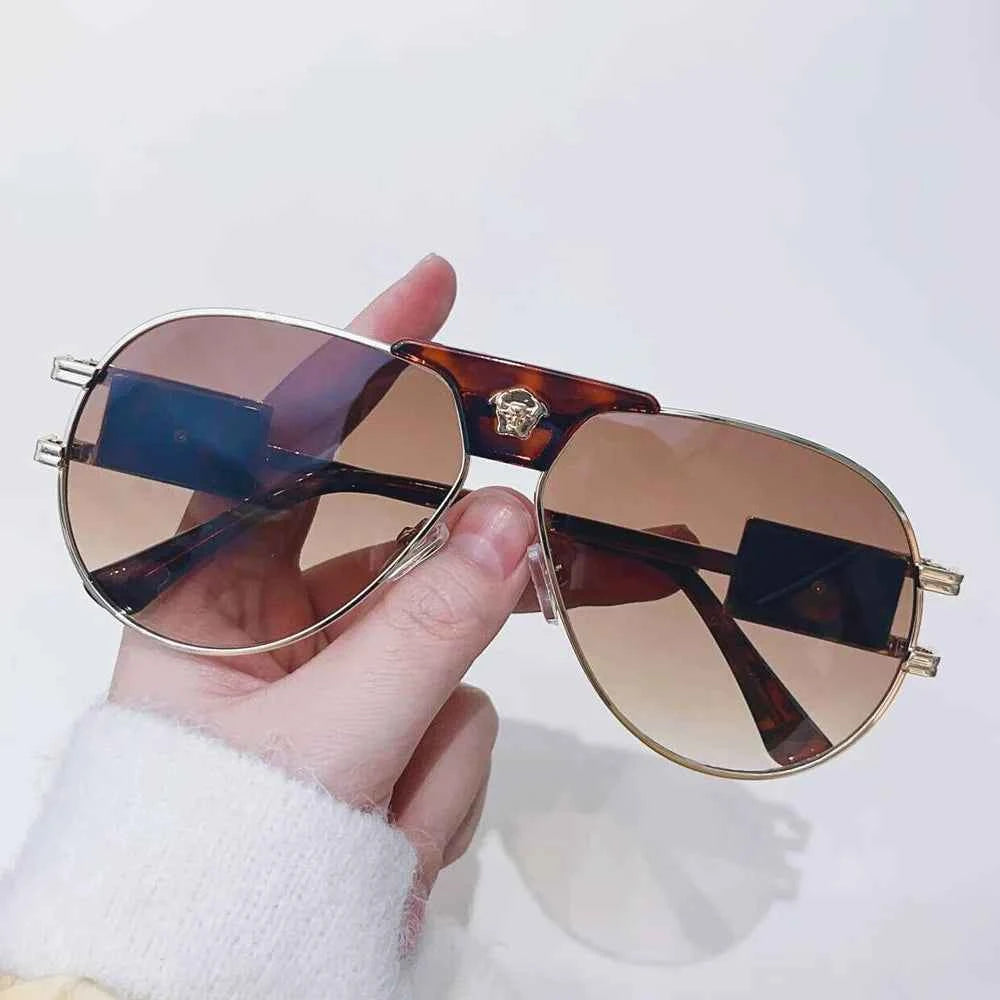 Classic Aviation Sunglasses Women Brand Designer Cattle Head Decoration Brand Designer Pilot Sun Glasses UV400