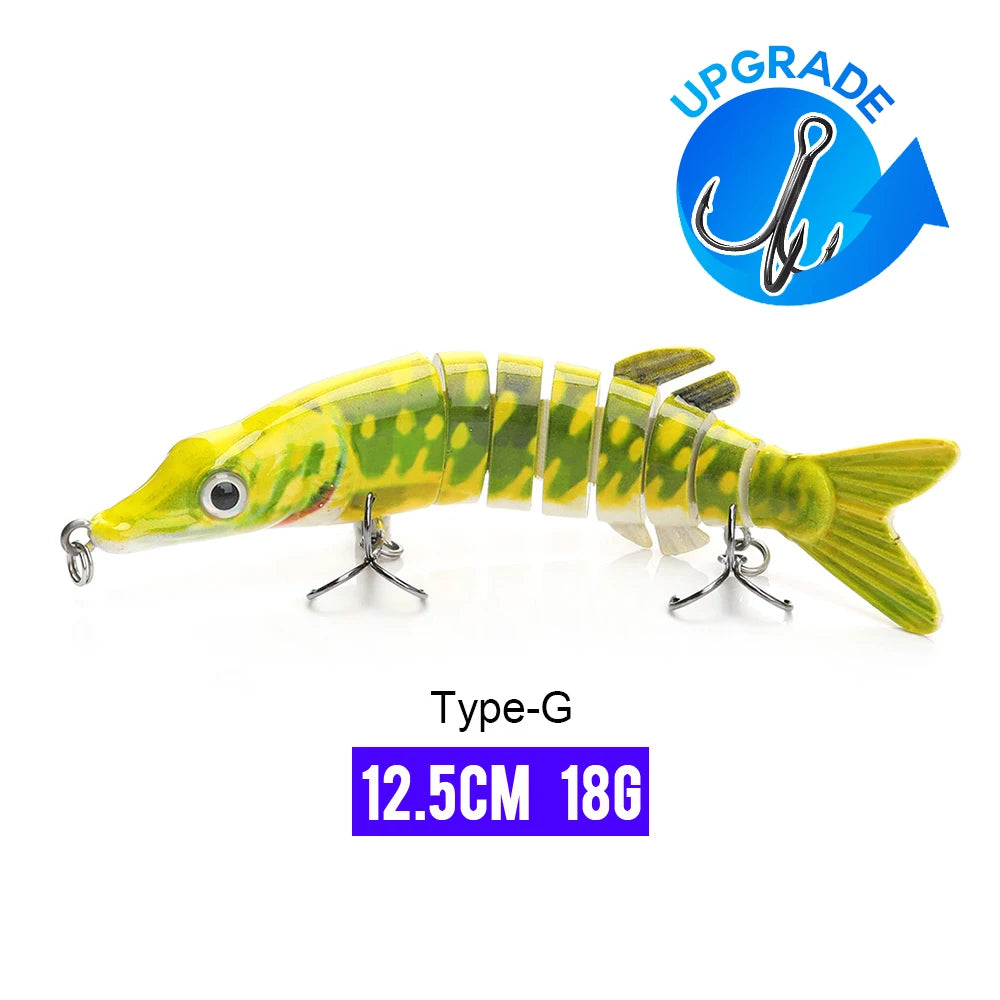 VTAVTA Jointed Swimbait Crankbait – Sinking Wobbler, 6/7/8-Segment, 10–14cm, 60+ Colors