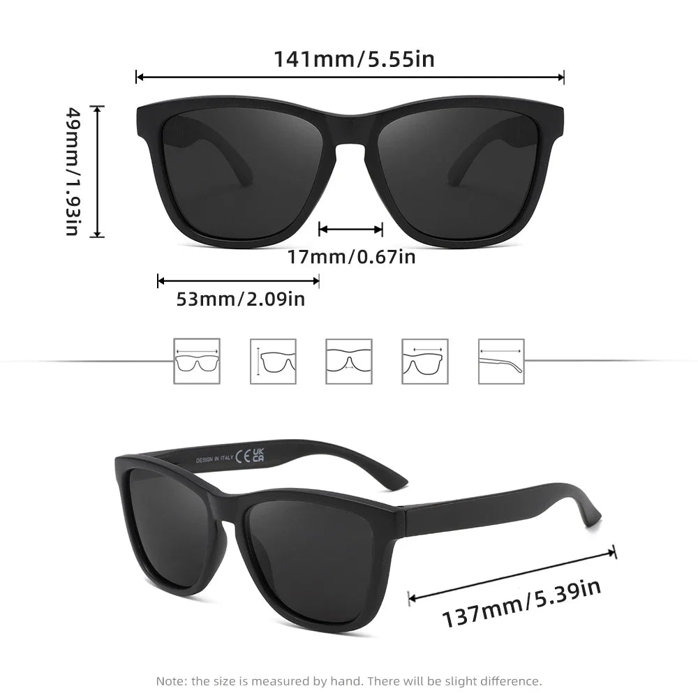 RIVIERSUN Classic Polarized Sunglasses – UV400 Unisex Retro Square Eyewear