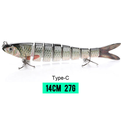 VTAVTA Jointed Swimbait Crankbait – Sinking Wobbler, 6/7/8-Segment, 10–14cm, 60+ Colors