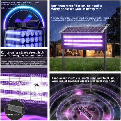 JOYINLED Powerful 15/40W Solar Mosquito Killer Lamp &amp; Outdoor Garden Light, Waterproof Electric Insect Trap with UV Attractant