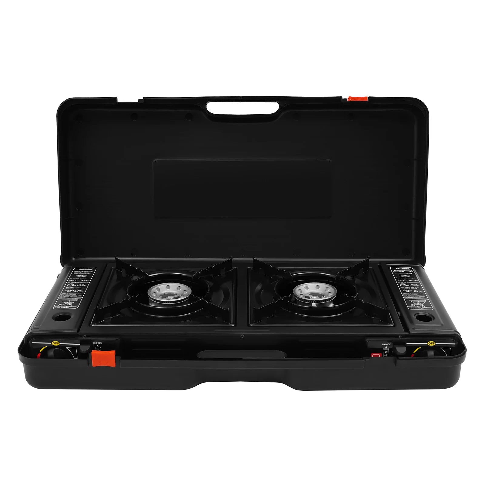 2500W Portable Camping Stove 2 Burners Camping Stove with Baking Tray&amp;Portable Case use  Butane or LPG Home Application Outdoor