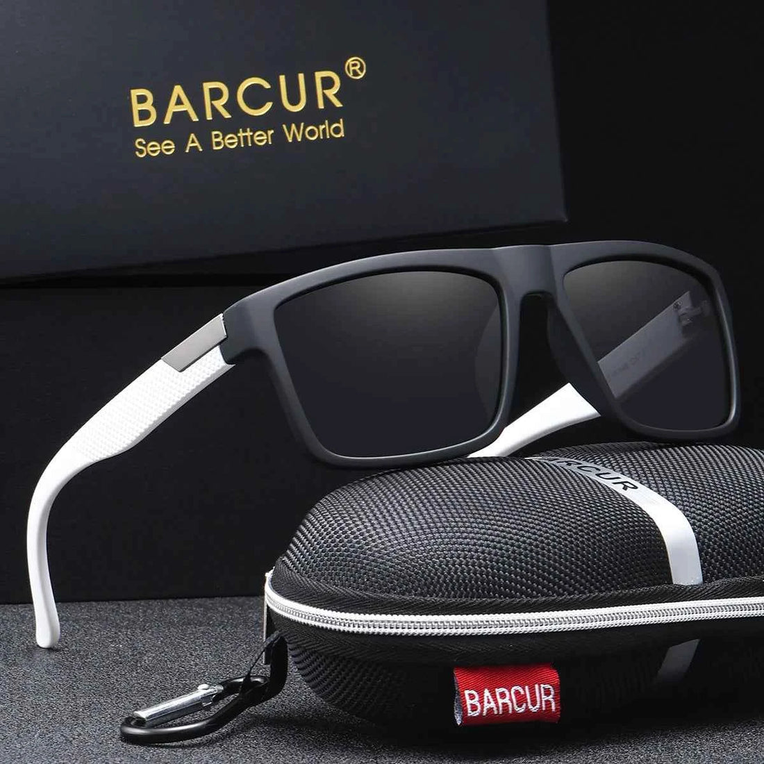 BARCUR Business Style Polarized Sunglasses – UV400 Square Frame for Daily Travel