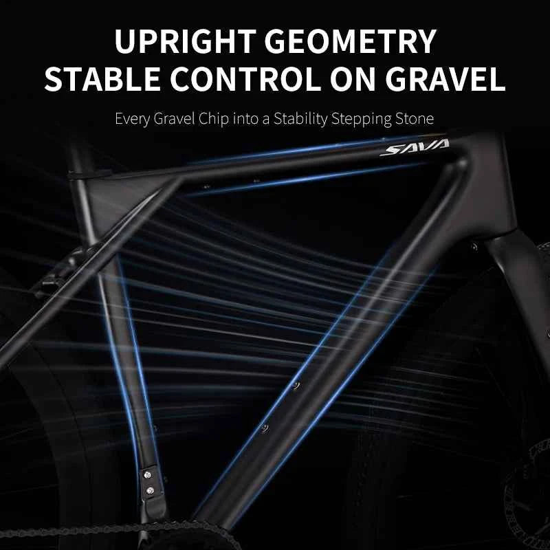 SAVA SF6 Carbon Fiber Gravel Road Bike All Terrain Suitable Off-Road Flat Handlebar Road Bicycle Oil Disc Bicycle Race Bike