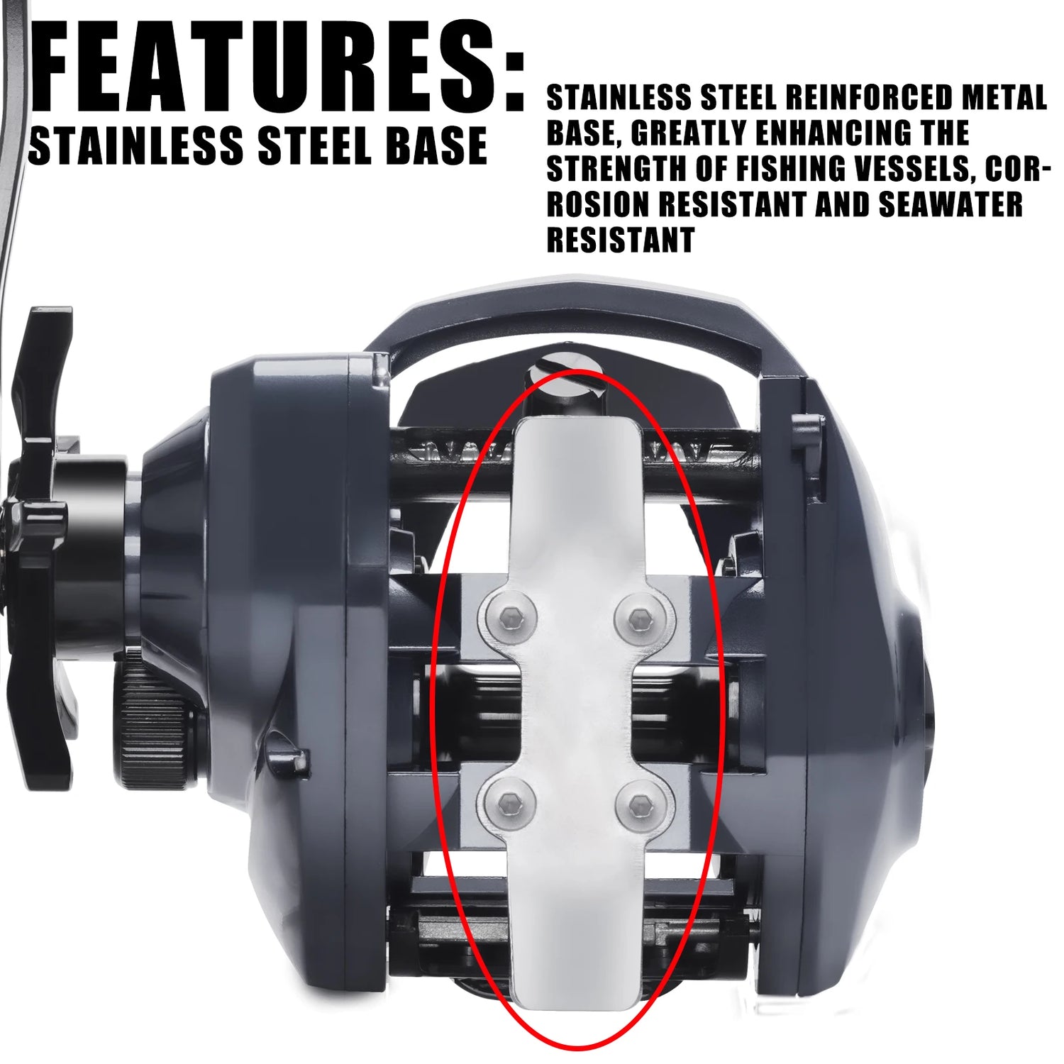 SAMOLLA Widen Body Baitcasting Reel Max Drag 15kg 6.4:1 Brass Gear Saltwater Catfishing Trolling Shake Slowly Wheel Seawater