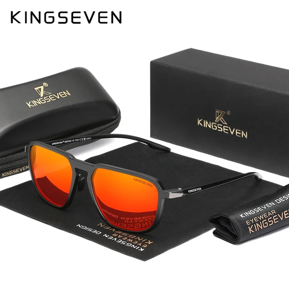 KINGSEVEN Polarized Driving Sunglasses – UV400 TR-90 Rectangle Frame, Unisex