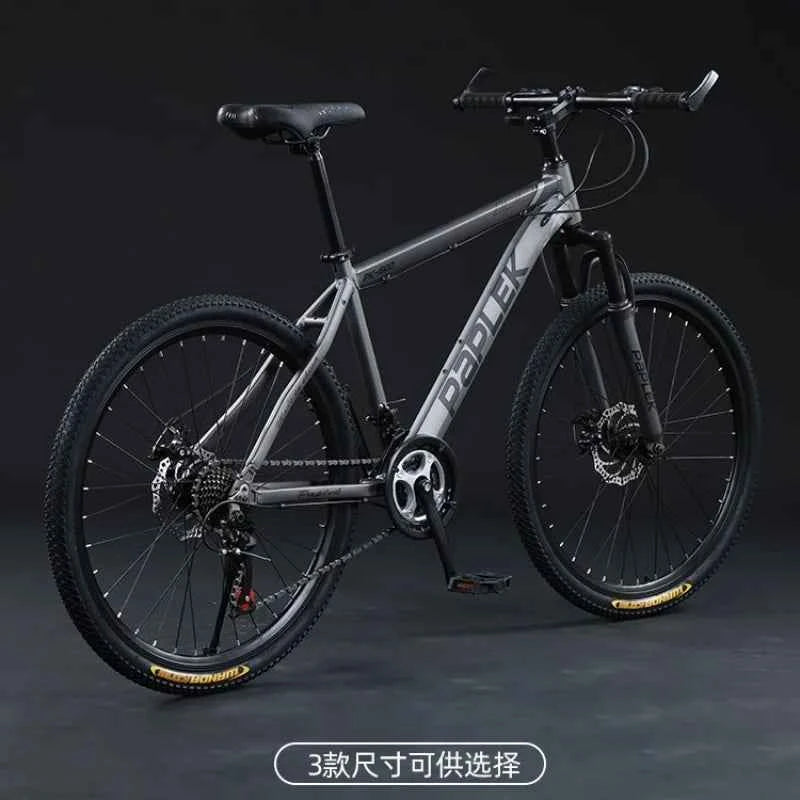 Mountain Bike for Adult Men Women, Students Kids, Aluminum Alloy Shifting Gears Disc Brakes Shock Absorption Butterfly Handlebar