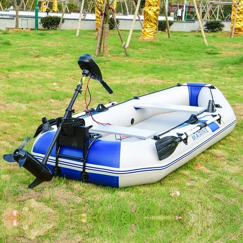 1.75-3.3m PVC Inflatable Kayak Fishing Boat with Slats Bottom for 1~6 Persons Canoeing Outdoor Water Sports Vacation Accessory