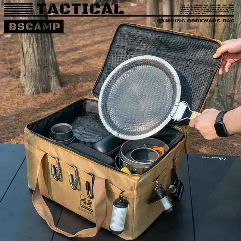 56L Waterproof Insulated Folding Camping Storage Box – Tactical Cooler &amp; Field Gear Organizer