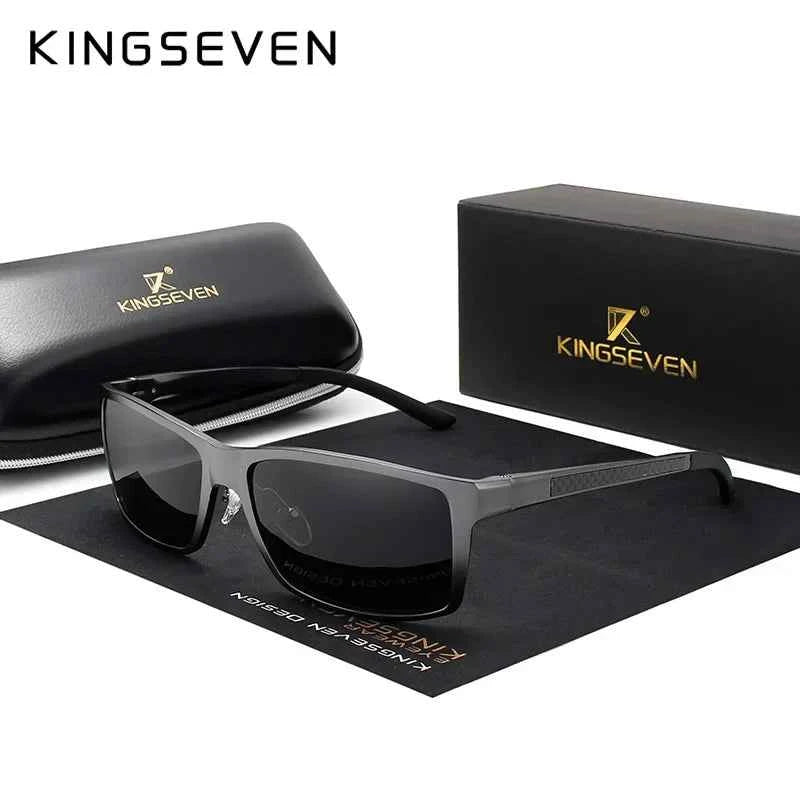 KINGSEVEN Aluminum Polarized Sunglasses – UV400 Mirror Anti-Reflective Driving &amp; Biking Eyewear