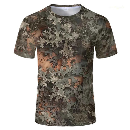 Camo Print Hunting T-Shirt – Breathable Short-Sleeve Outdoor Tee for Men, Women &amp; Kids