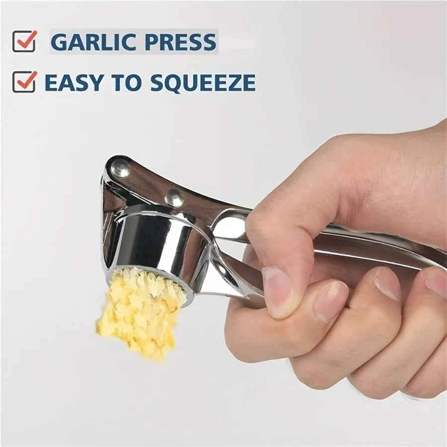 Commercial Heavy Duty Garlic Press &amp; Multi-Tool. 18cm, Aluminum, for Restaurant, Durable