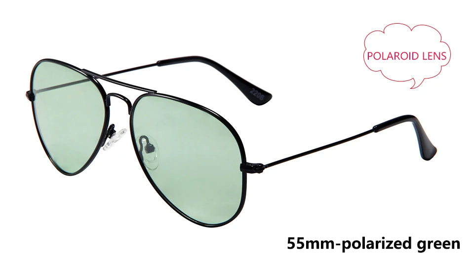 Pilot Mirror Sunglasses UV400 – Tempered Glass &amp; TAC Polarized Lens, 55mm &amp; 58mm