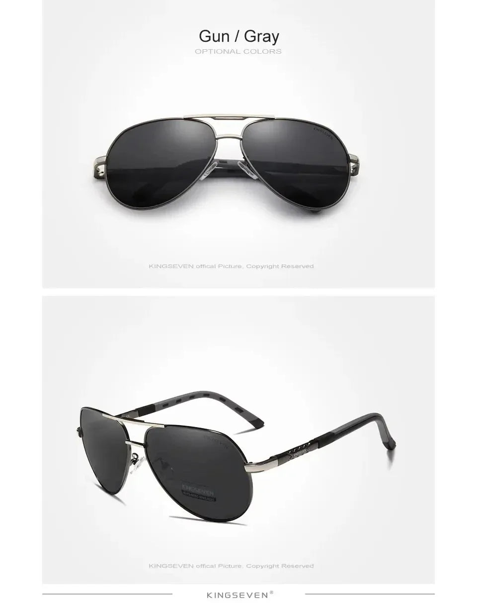 KINGSEVEN Classic Pilot Polarized Sunglasses – UV400 for Men &amp; Women