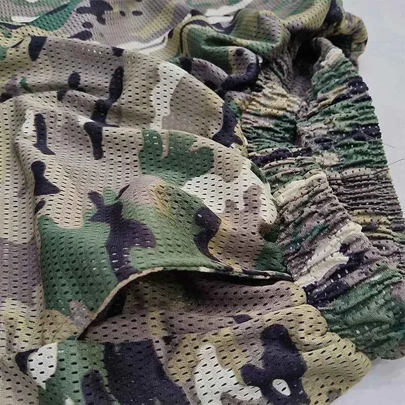 Mesh Ghillie Suit – Breathable Camo Hoodie &amp; Pants Set for Hunting, Fishing &amp; Tactical Use