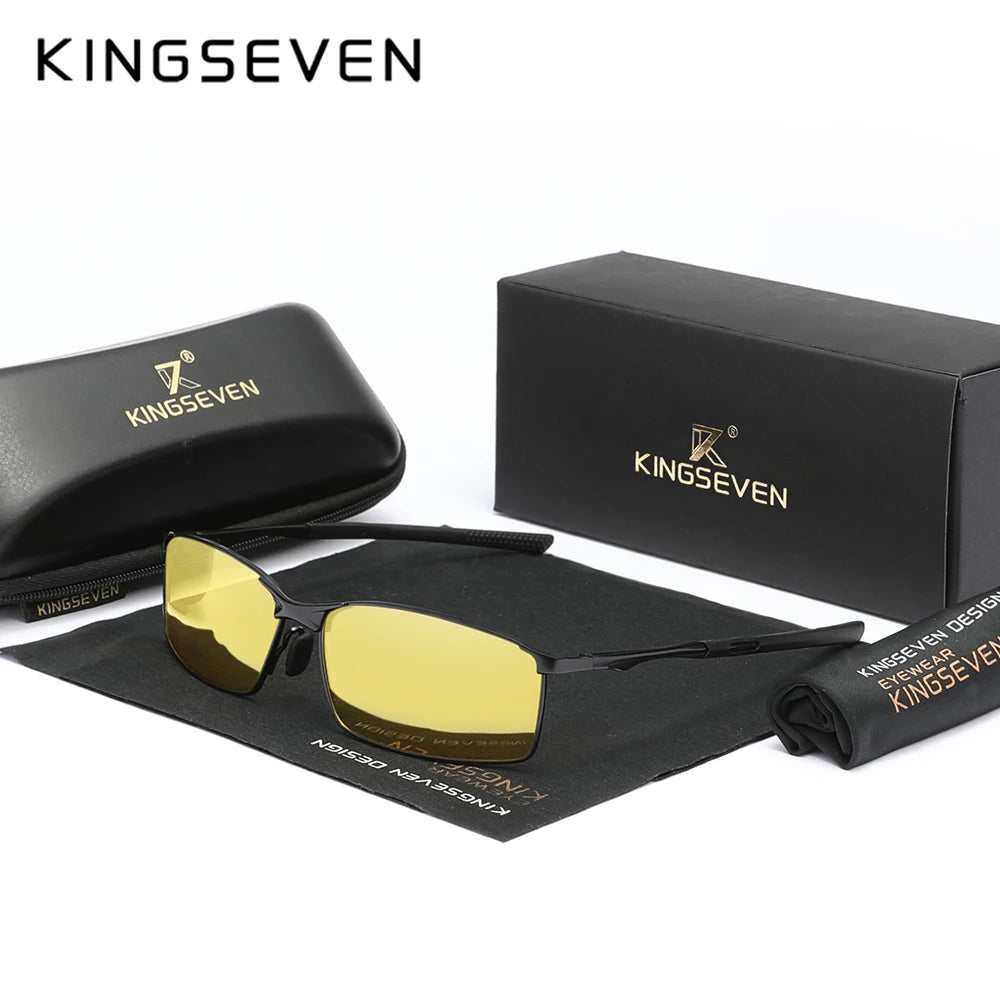 KINGSEVEN Fashion Alloy Frame Sunglasses – UV400 Polarized Rectangle