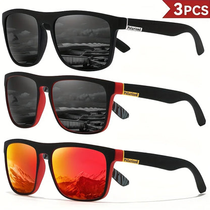 Polarized Square Sports Sunglasses UV400 – Driving, Fishing &amp; Cycling (1, 2, 3 or 4 Pack)