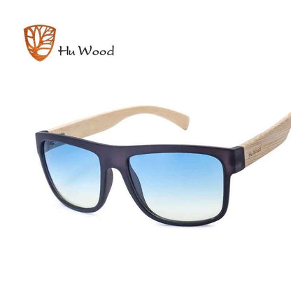 HU WOOD GR8010 Polarized Mirror Square Sunglasses – UV400, Unisex