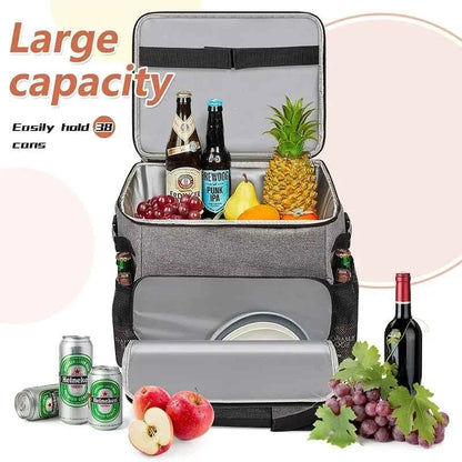 43L Rolling Cooler Bag with Removable Wheels &amp; Handle – Insulated Portable Cooler for Camping, Beach &amp; Travel
