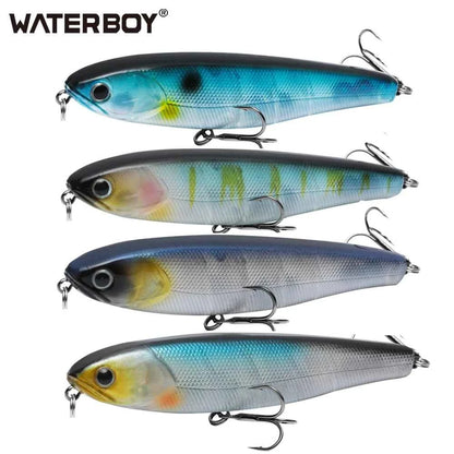 WATERBOY Pencil Stickbait – Walk-the-Dog Topwater Lure, 8.5cm / 9.5cm / 12.8cm, 32 Colors