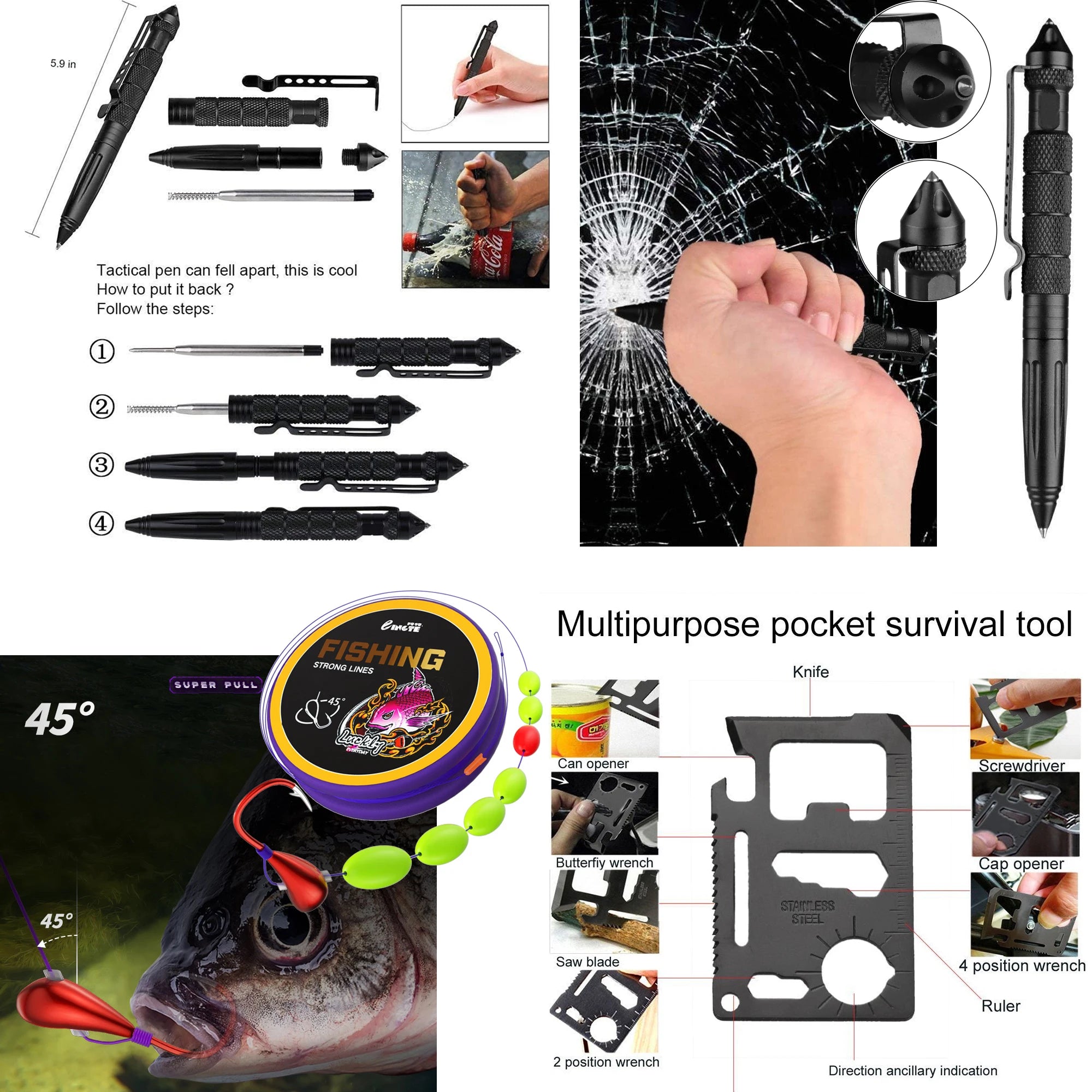 Survival First Aid Kit Survival Full Set  Outdoor Gear Emergency Kits Trauma Bag Camping Hiking