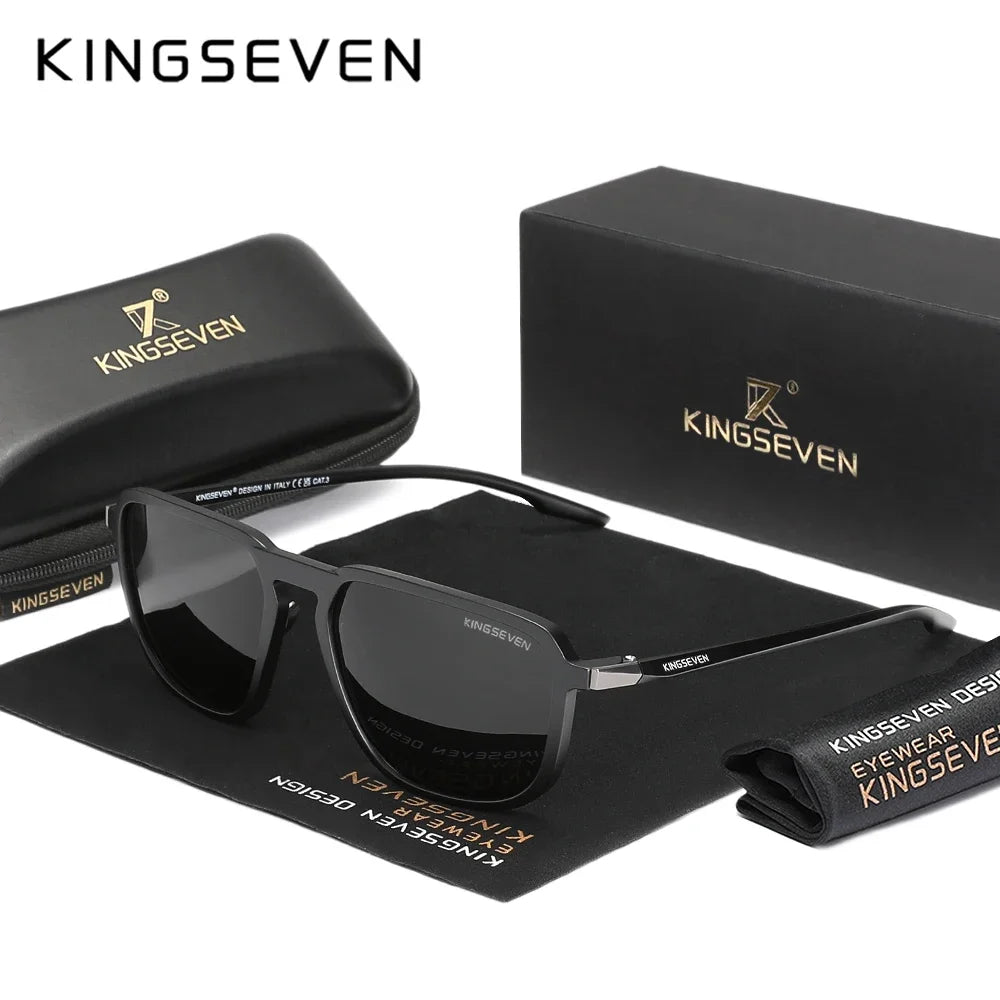 KINGSEVEN Polarized Driving Sunglasses – UV400 TR-90 Rectangle Frame, Unisex