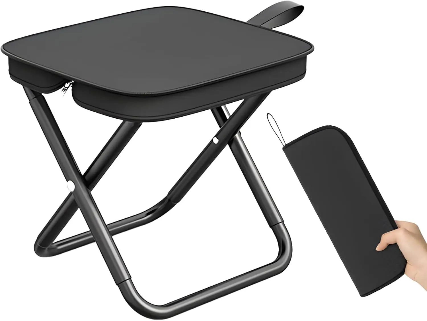 Ultralight Folding Camping Stool – Pocket-Sized 900D Oxford Seat for Fishing, Hiking, Backpacking &amp; Picnic